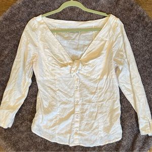 White urban outfitters linen top - size large